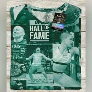 UFC Hall of Fame AOP Graphic Tee in Color wave Green Size Med New with Tag